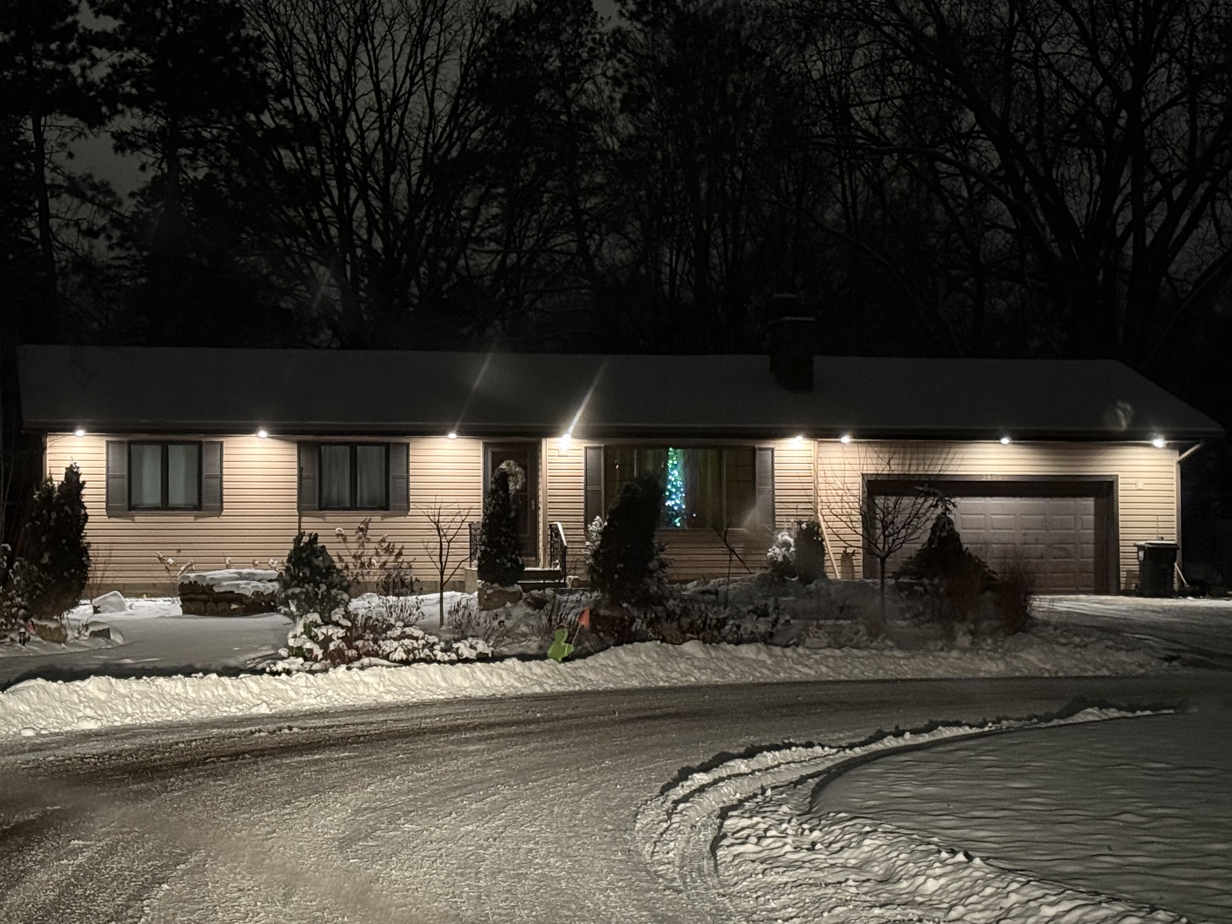 Exterior home lighting upgrade with LED fixtures