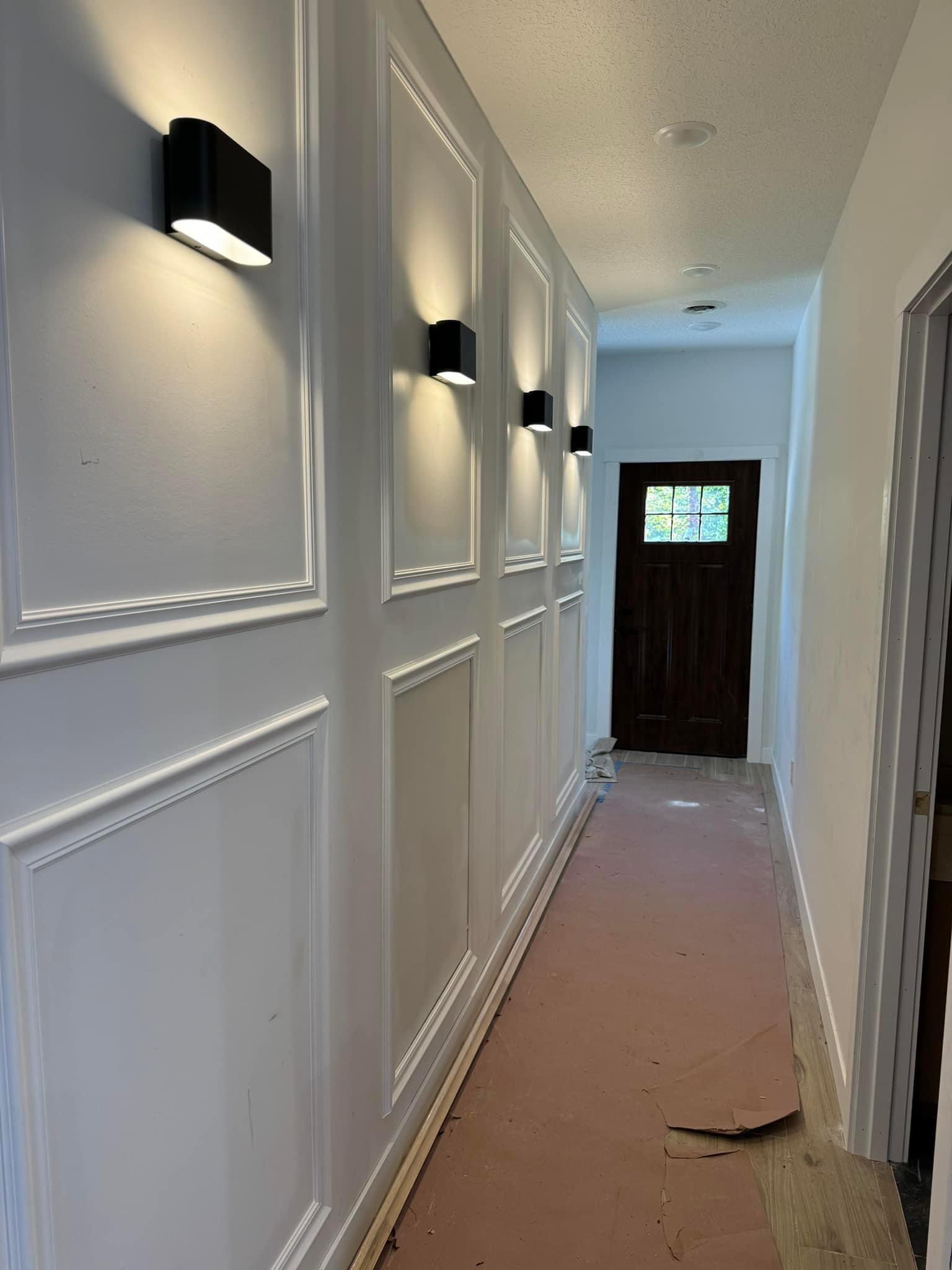 Professional hallway lighting installation by Rush Creek Electric